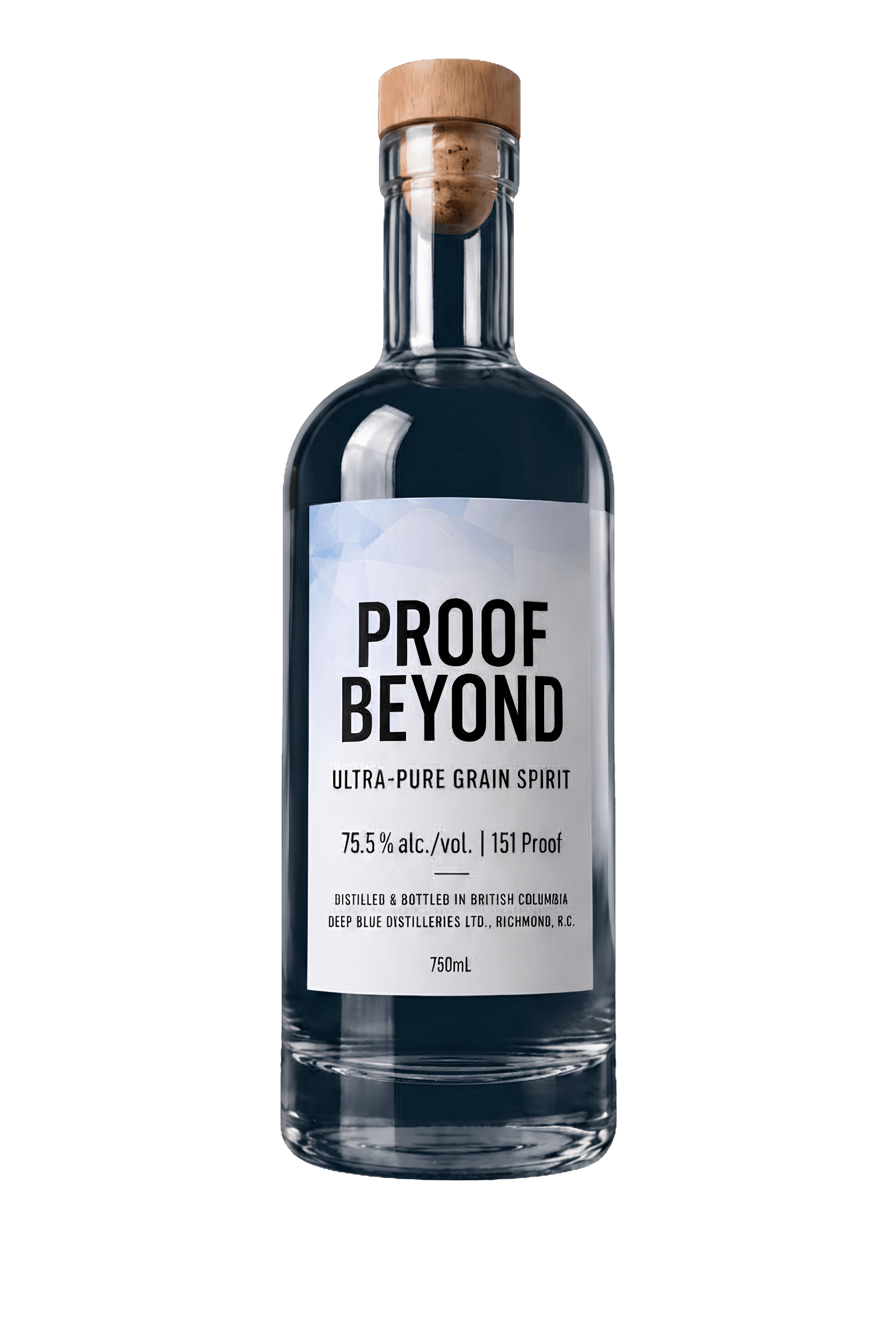 Proof Beyond 151 proof ultra-pure grain spirit